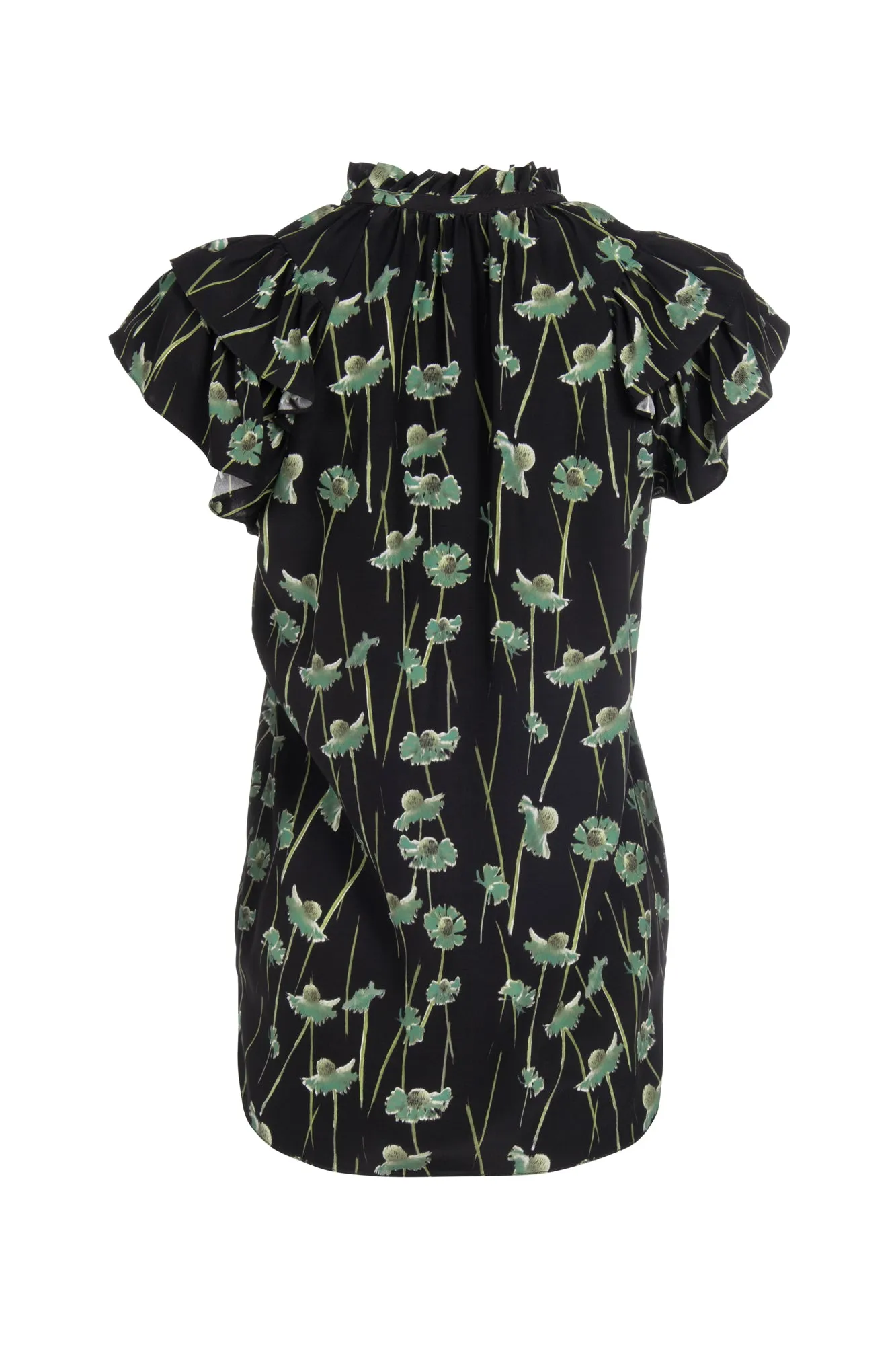 Butterfly Blouse - Lime Spanish Poppy