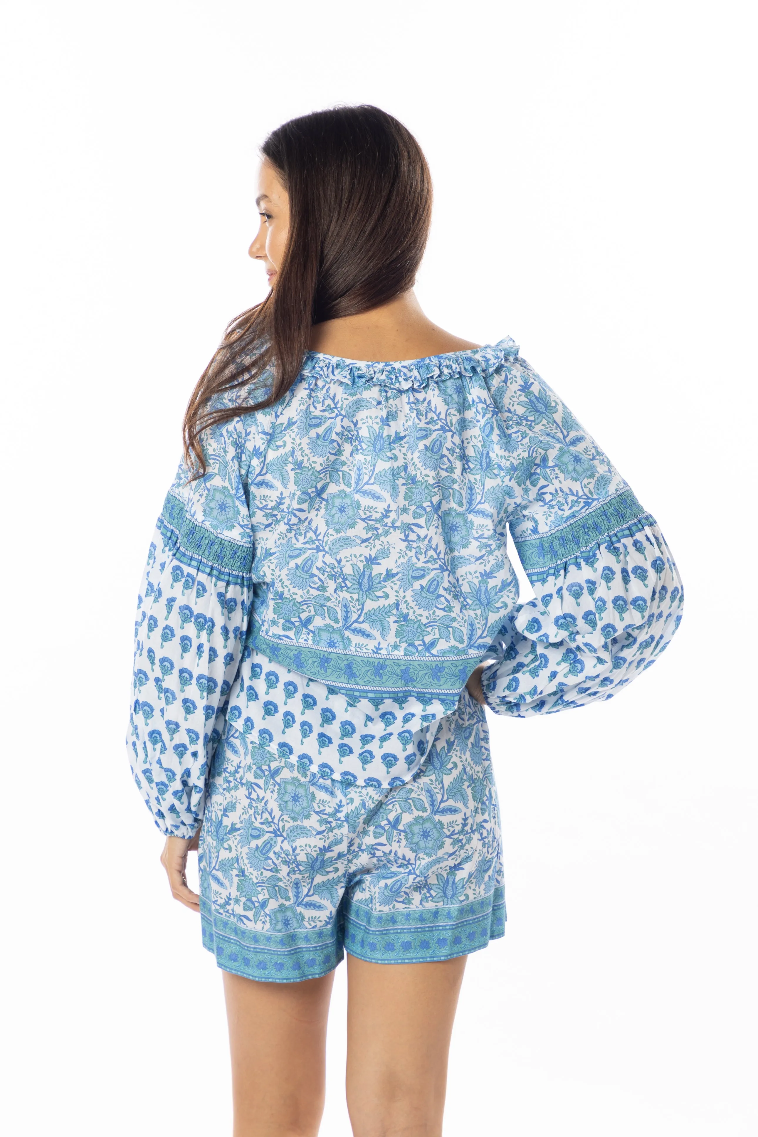 Carlie Top. Blue Garden.