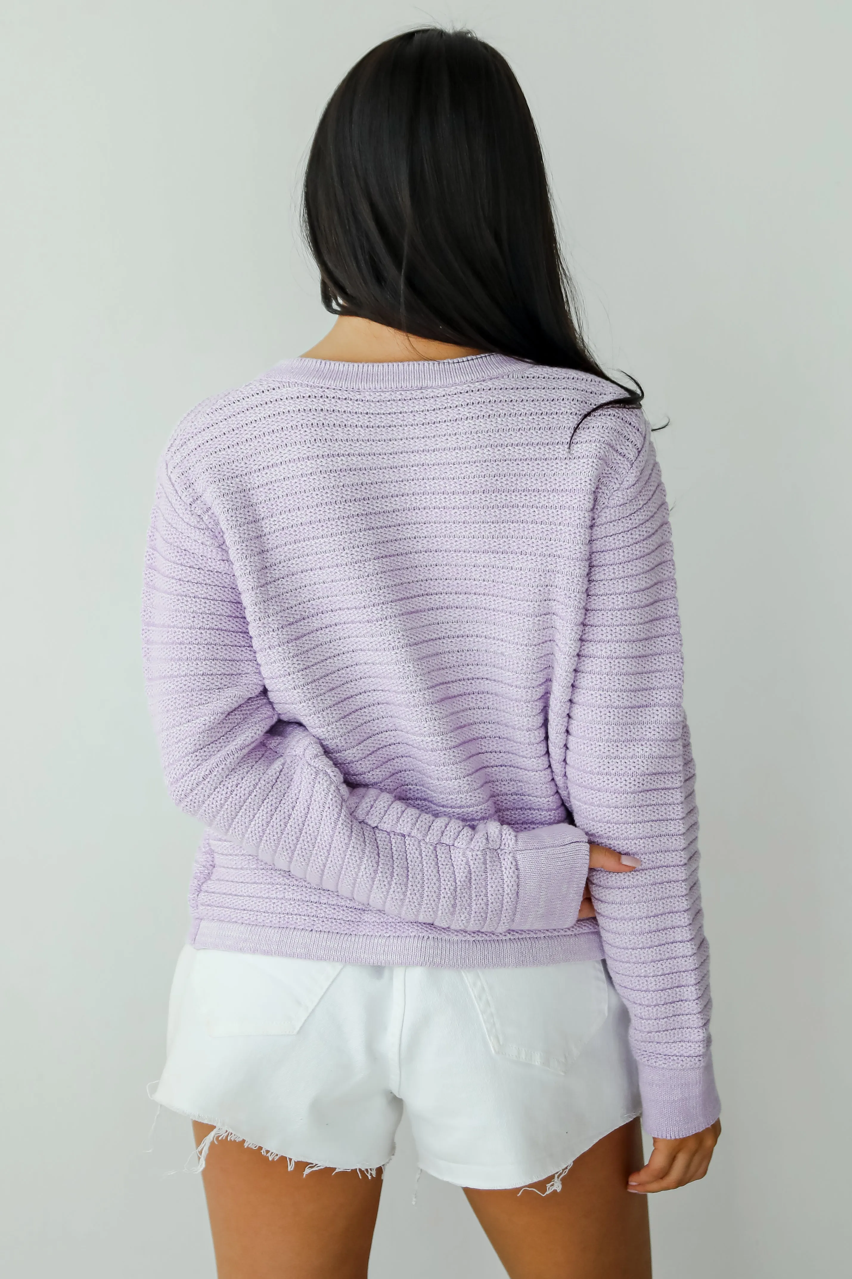 FINAL SALE - Feeling So Cute Lavender Sweater Cardigan