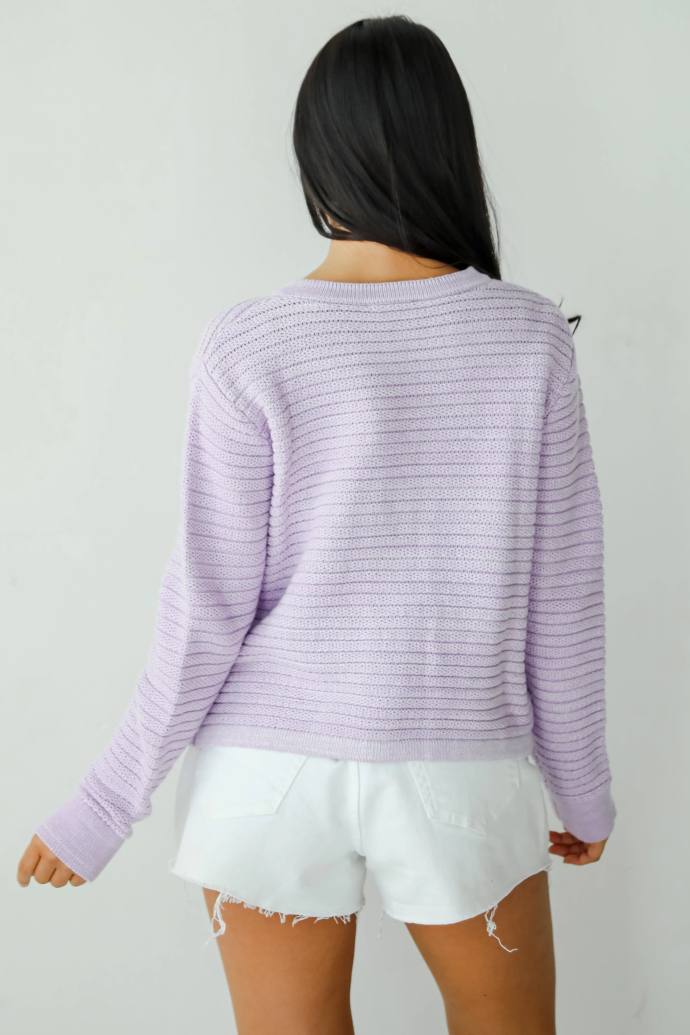 FINAL SALE - Feeling So Cute Lavender Sweater Cardigan