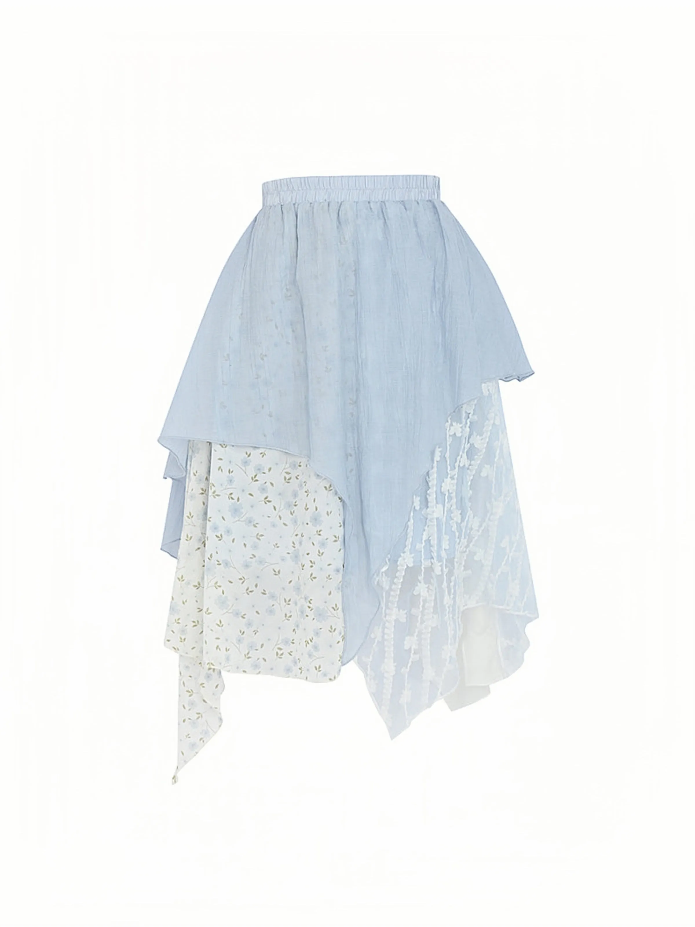 Pastoral Girl Irregular Sling Dress, Camisole & Skirt