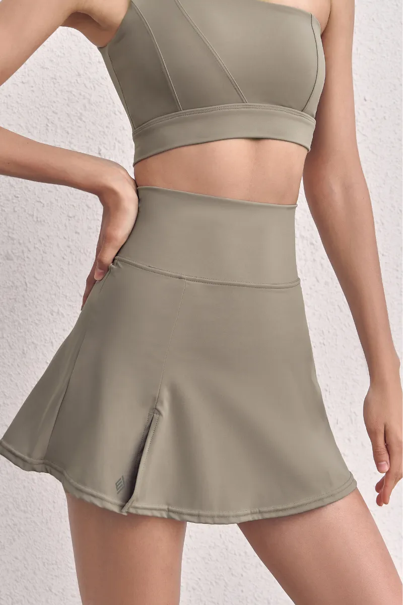Pleated Side-Slit Tennis Skort