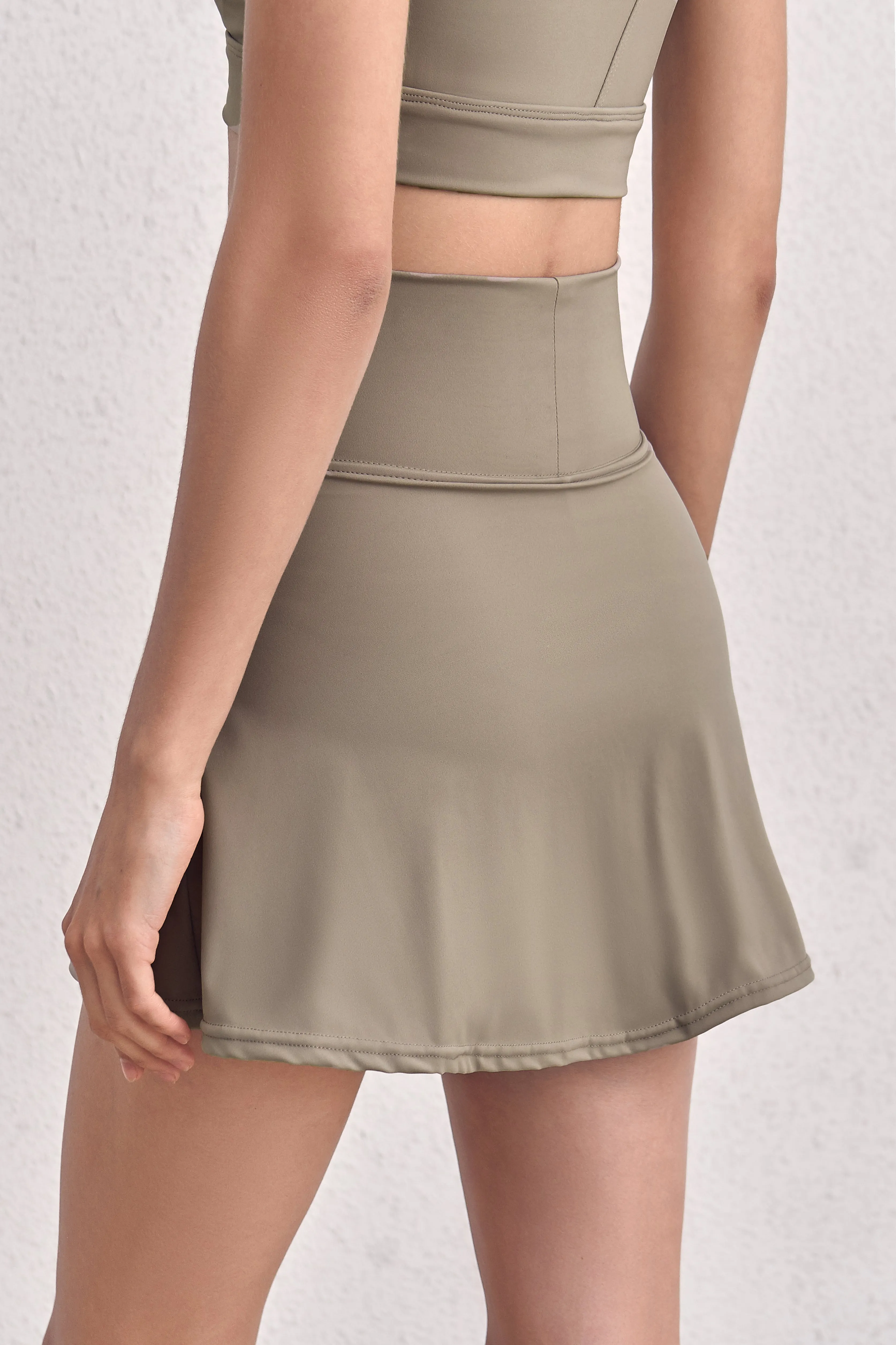 Pleated Side-Slit Tennis Skort